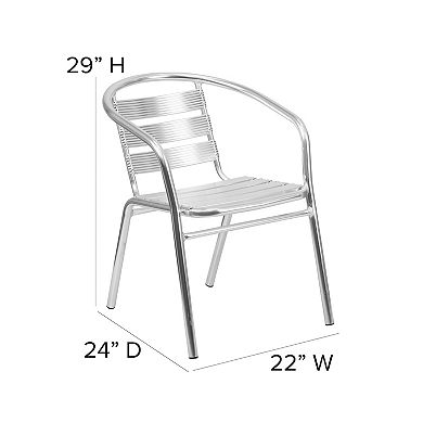 Flash Furniture 4-Piece Lila Heavy Duty Indoor/Outdoor Stackable Chairs