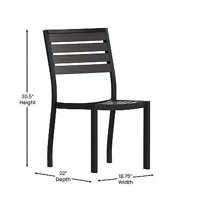 Flash Furniture Lark Outdoor Stackable Side Chair