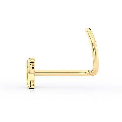 Lila Moon 14k Gold Curved X Nose Stud