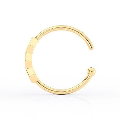 Lila Moon 10k Gold Cubic Zirconia Open Nose Ring