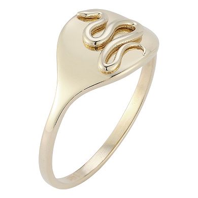LUMINOR GOLD 14k Gold 3D Snake Ring