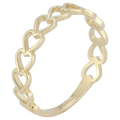 LUMINOR GOLD 14k Gold Heart Band Ring