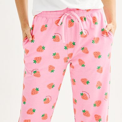 Juniors' Strawberry Shortcake Aop Pants