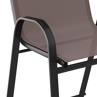 Flash Furniture Brazos Series Brown Outdoor Barstool 2-piece Set