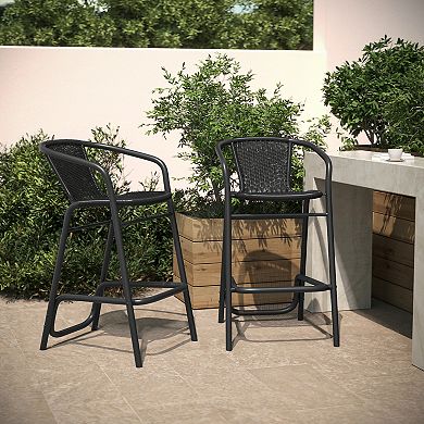 Flash Furniture Lila Commercial Grade Indoor / Outdoor Restaurant Barstool 2-piece Set