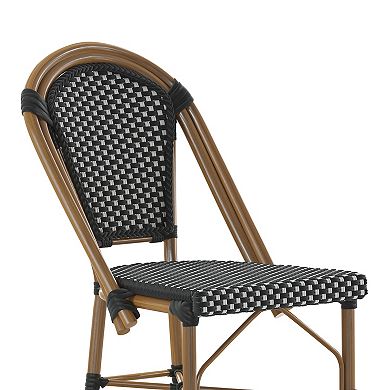 Flash Furniture Bordeaux Stackable Indoor / Outdoor French Bistro High Barstools 2-piece Set