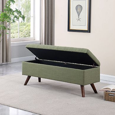 HomePop Modern Tufted Storage Bench