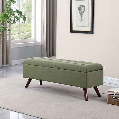 HomePop Modern Tufted Storage Bench