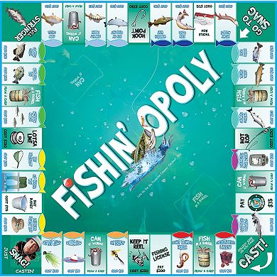Late for the Sky Fishin'-Opoly Board Game