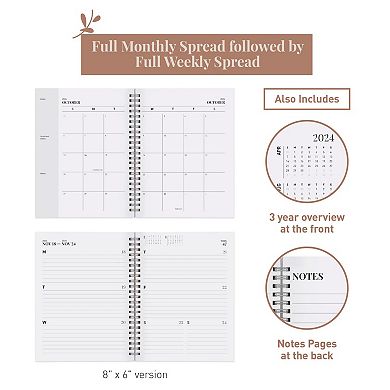 Rileys 2024 Annual Weekly Planner - Typographic Weekly & Monthly Agenda Planner, Flexible Cover