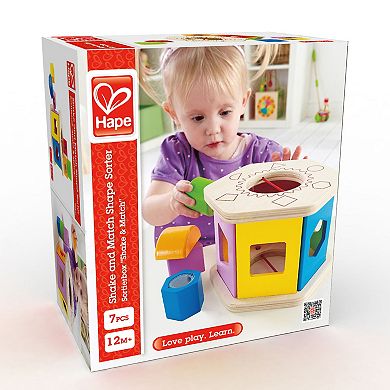 Hape Shake & Match Toddler Wooden Shape Sorter Toy