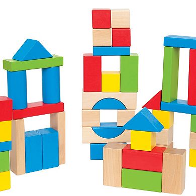 Hape 50 Stacking Wooden Blocks Educational Toy