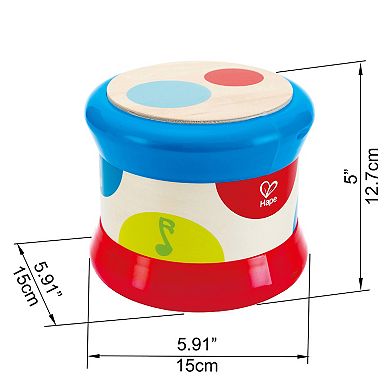 Hape Baby Drum Colorful Rolling Drum Musical Instrument Toy