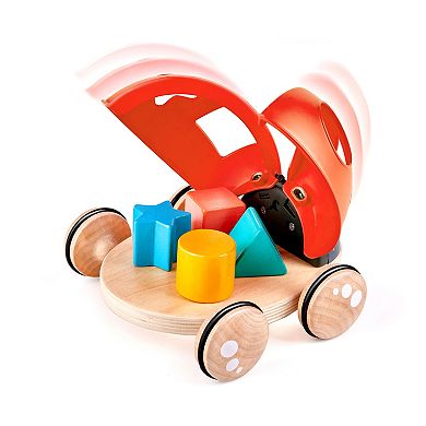 Hape Shape Sorter Pull-Along Ladybug Wooden Toddler Toy