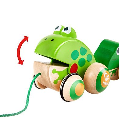 Hape Pull-Along Frog Family Wooden Toddler Toy