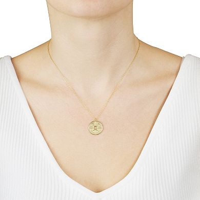 Main and Sterling Gold Over Silver Good Luck Coin Pendant Necklace