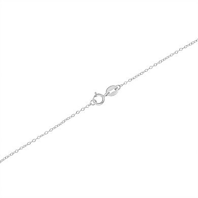 Main and Sterling Sterling Silver Cubic Zirconia Open Clover Station Necklace