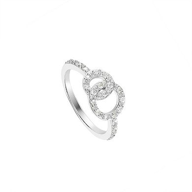 Main and Sterling Sterling Silver Cubic Zirconia Linked Circles Ring
