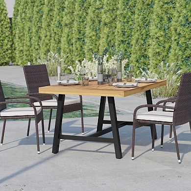 Flash Furniture Rafe Commercial Grade Acacia Wood Dining Table