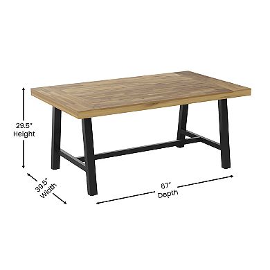 Flash Furniture Rafe Commercial Grade Acacia Wood Dining Table