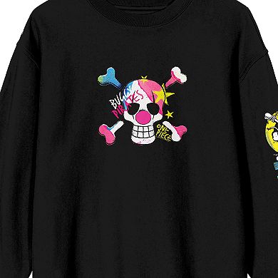 Juniors' One Piece Buggy Pirates Logo Long Sleeve Graphic Tee