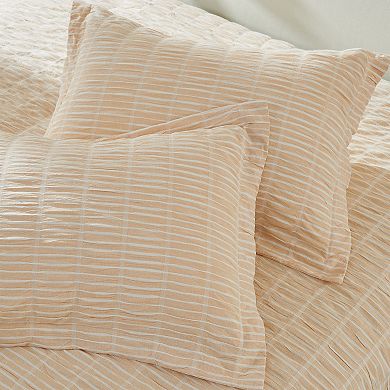 Patina Vie Maison Down Alternative Reversible Puckered Stripe Comforter Set