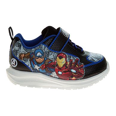Marvel Avengers Iron Man & Captain America Toddler Boy Light Up Sneakers