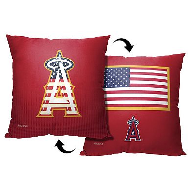 Los Angeles Angels of Anaheim Celebrate Series Americana Printed Throw Pillow