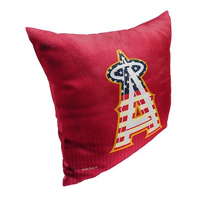 Los Angeles Angels of Anaheim Celebrate Series Americana Printed Throw Pillow