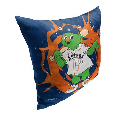 Houston Astros Mascot Orbit Printed Throw Pillow