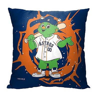 Houston Astros Mascot Orbit Printed Throw Pillow