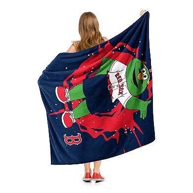 Boston Red Sox Mascot Wally the Green Monster Silk Touch Throw Blanket