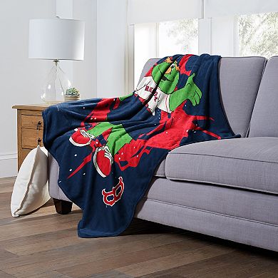 Boston Red Sox Mascot Wally the Green Monster Silk Touch Throw Blanket