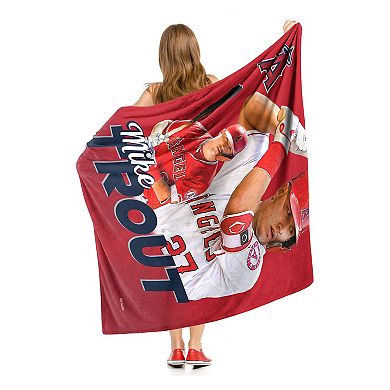 MLB Los Angeles Angels of Anaheim Player Silk Touch Throw Blanket