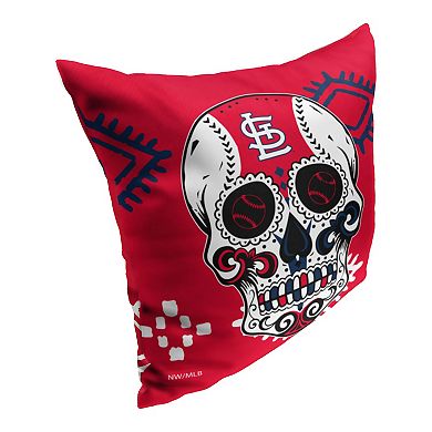 MLB St. Louis Cardinals Sugar Skull Printed Pillow - 18" x 18"