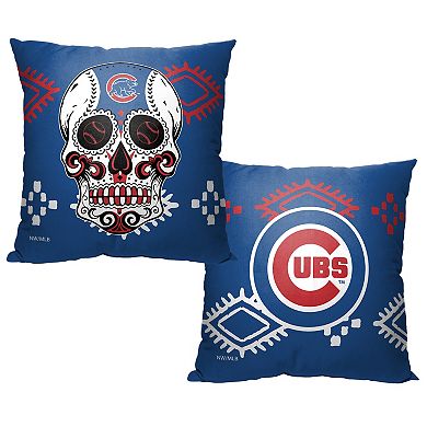 MLB Chicago Cubs Sugar Skull Printed Pillow - 18" x 18"