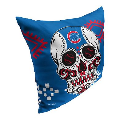 MLB Chicago Cubs Sugar Skull Printed Pillow - 18" x 18"