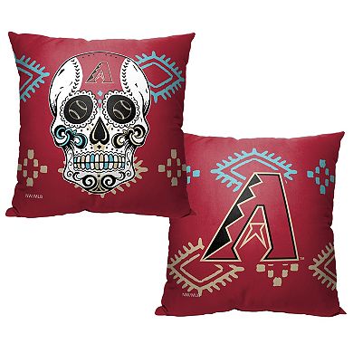 MLB Arizona Diamondbacks Sugar Skull Printed Pillow - 18" x 18"