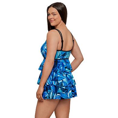 Women's Great Lengths Blue Lagoon Triple Tier Swim Dress