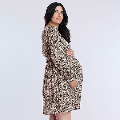 Maternity Motherhood® Woven Wrap Mini Dress