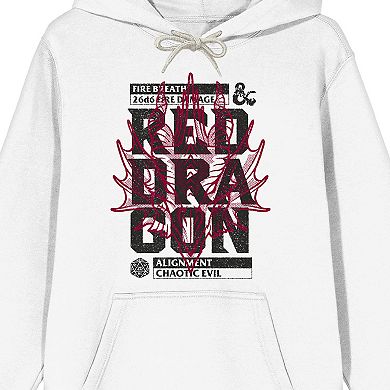 Men's Dungeons & Dragons Red Dragon Stats Graphic Hoodie