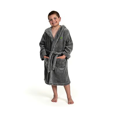 Linum Home Textiles Kids Super Plush Hooded Turtle Bath Robe