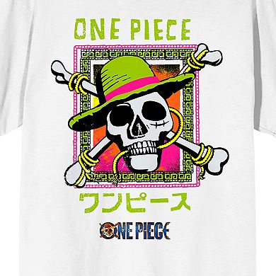Men's One Piece Live Action Straw Short Sleeve Graphic Tee