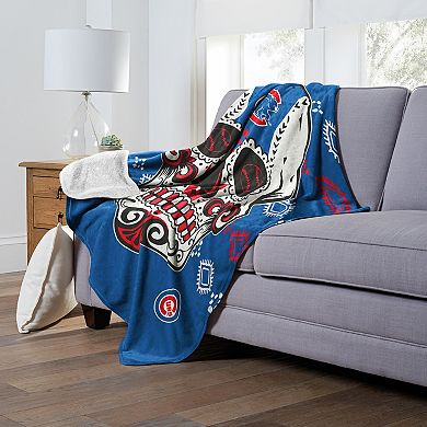 MLB Chicago Cubs Sugar Skull Silk Touch Sherpa Throw