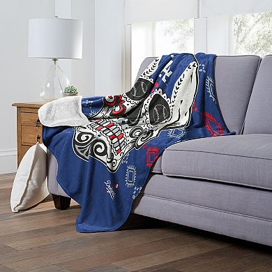 MLB Los Angeles Dodgers Sugar Skull Silk Touch Sherpa Throw