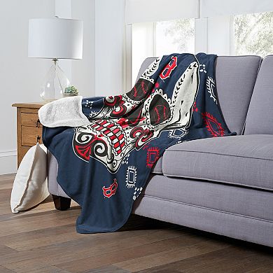 MLB Boston Red Sox Sugar Skull Silk Touch Sherpa Throw