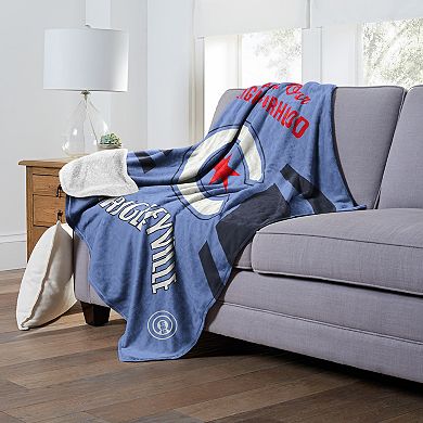 Chicago Cubs Wrigleyville City Connect Silk Touch Sherpa Throw Blanket