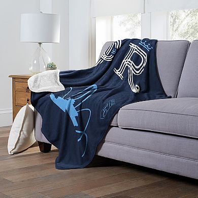 Kansas City Royals Fountains City Connect Silk Touch Sherpa Throw Blanket