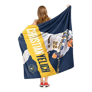 MLB Official Milwaukee Brewers Silk Touch Sherpa Throw