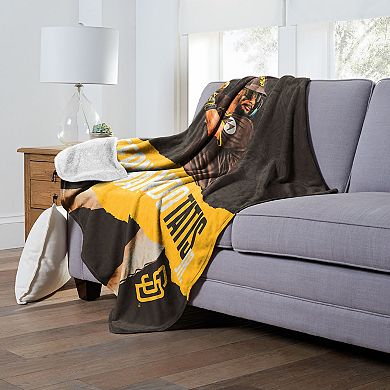 San Diego Padres Player Portraits Sherpa Throw Blanket